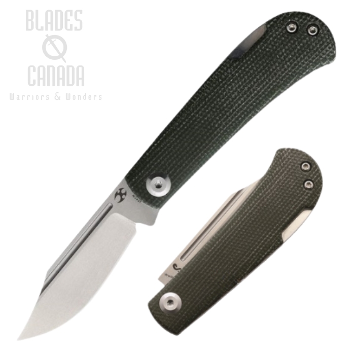 Kansept Wedge Lockback Folding Knife, 154CM, Micarta Green, T2026B4 Kansept Wedge Lockback Folding Knife, 154CM, Micarta Green, T2026B4