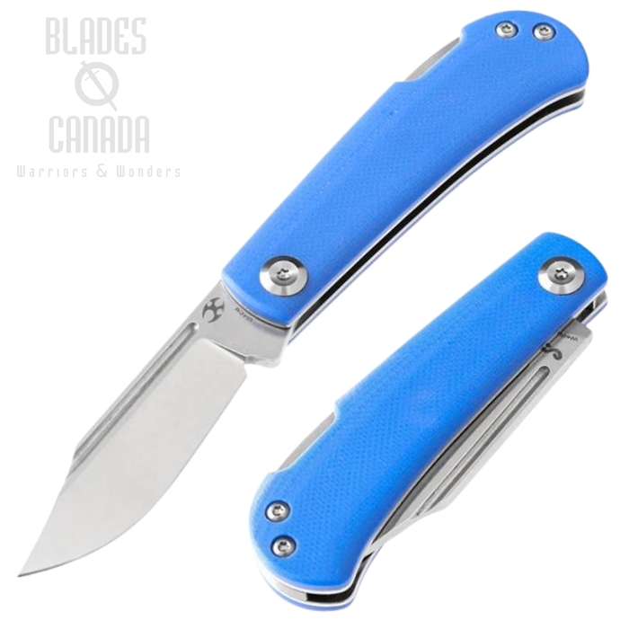 Kansept Wedge Lockback Folding Knife, 154CM, G10 Blue, T2026B7