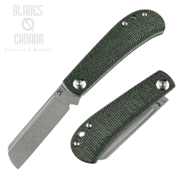 Kansept Bevy Slipjoint Folding Knife, 154CM SW, Micarta Green, T2026F2