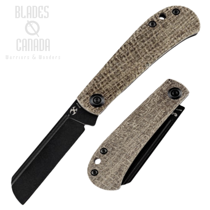 Kansept Bevy Slipjoint Folding Knife, 154CM Black SW, Micarta Brown, T2026F3 Kansept Bevy Slipjoint Folding Knife, 154CM Black SW, Micarta Brown, T2026F3
