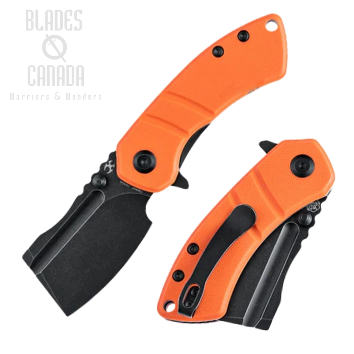 Kansept Korvid M Flipper Folding Knife, 154CM Black, G10 Orange, T2030A7 Kansept Korvid M Flipper Folding Knife, 154CM Black, G10 Orange, T2030A7