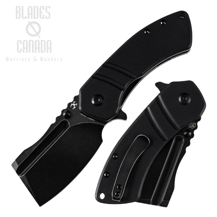 Kansept M+ Korvid Flipper Folding Knife, 154CM Black, G10 Black, T2030B1U Kansept M+ Korvid Flipper Folding Knife, 154CM Black, G10 Black, T2030B1U