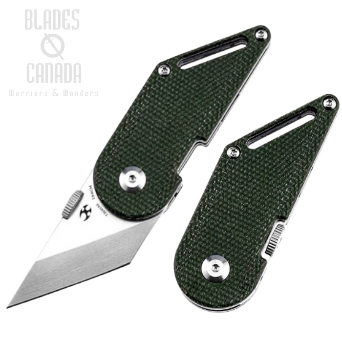Kansept Dash Folding Knife, 154CM Stonewash, Micarta Green, T3045A5 Kansept Dash Folding Knife, 154CM Stonewash, Micarta Green, T3045A5