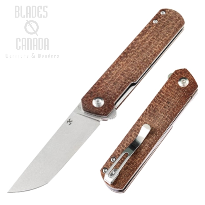 Kansept Foosa Slipjoint Flipper Folding Knife, 154CM, Micarta Brown, X2020T1 Kansept Foosa Slipjoint Flipper Folding Knife, 154CM, Micarta Brown, X2020T1