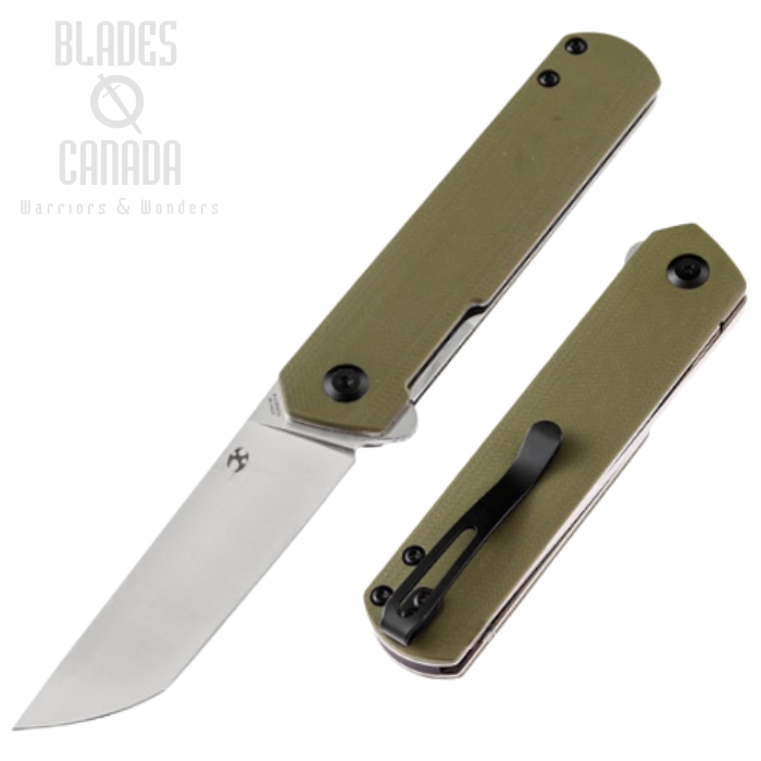 Kansept Foosa Flipper Folding Knife, 154CM SW, G10 OD Green, X2020T3 Kansept Foosa Flipper Folding Knife, 154CM SW, G10 OD Green, X2020T3