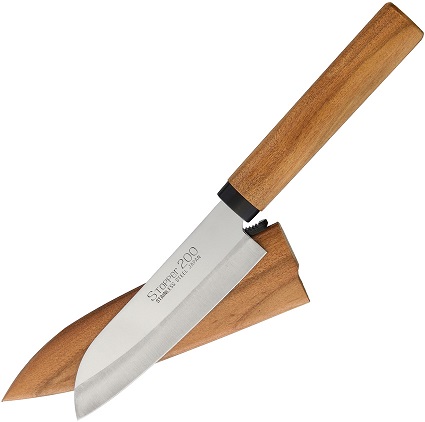 Kanetsune Mini Santoku Fruits Knife, Cherry Handle, KC-077 - Click Image to Close