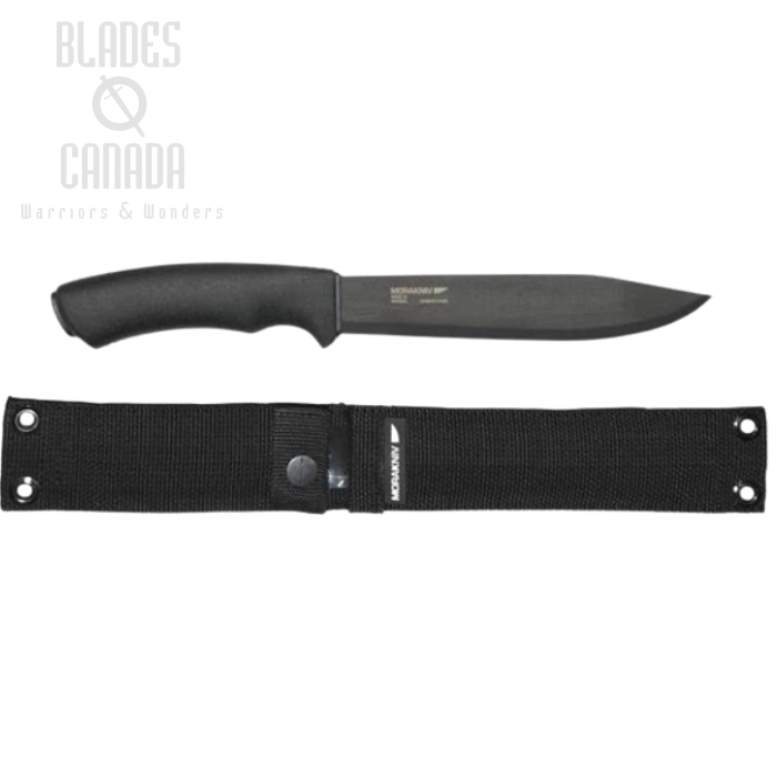 (image for) Morakniv Pathfinder Fixed Blade Knife, Carbon Black, Nylon Sheath, 12355