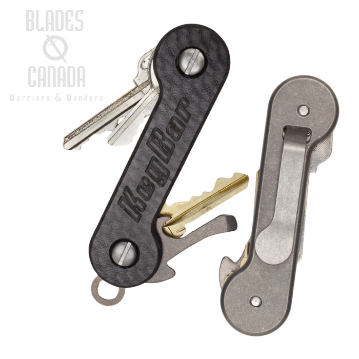 KeyBar Aluminum/Carbon Fiber 265 with Stonewash Clip