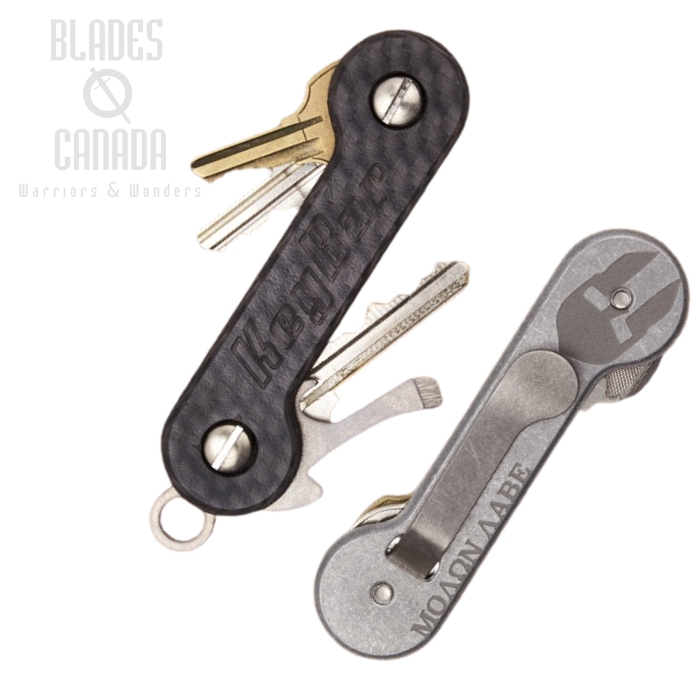 KeyBar Aluminum/Carbon Fiber Spartan 296 with Stonewash Clip
