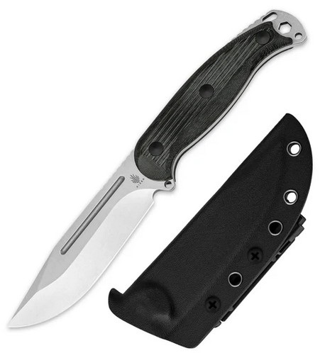 Kizer Ursa Major Fixed Blade Knife, AEB-L Satin, Micarta Black, Kydex Sheath, KI1082A3