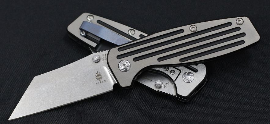 Kizer Rogue Framelock Folding Knife, S35VN Wharncliffe, Titanium, 3480