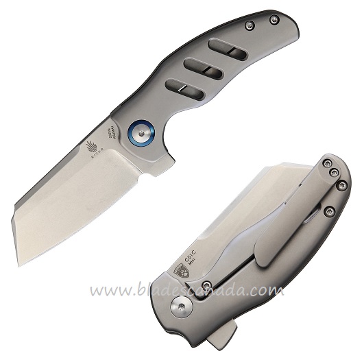 Kizer C01C Mini Sheepdog Flipper Framelock Knife, S35VN, Titanium, 3488A1