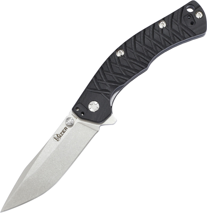 Kizer 4443A1 Framelock Folding Knife, CPM S35VN SW, G10 Black - Click Image to Close