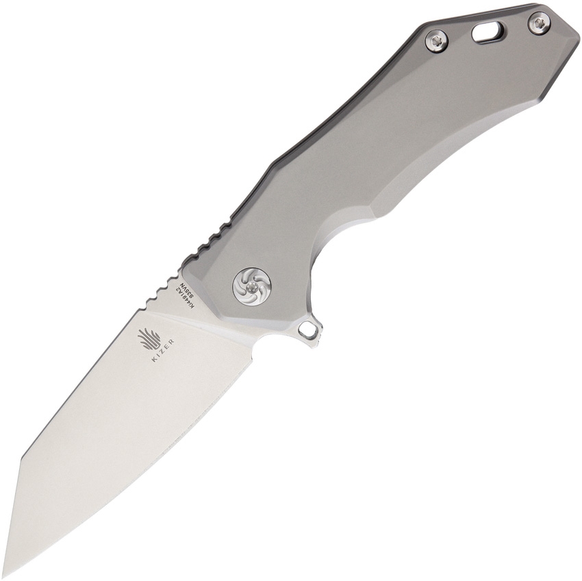 Kizer Uprising Flipper Framelock Knife, S35VN Wharncliffe, Titanium, 4491A2