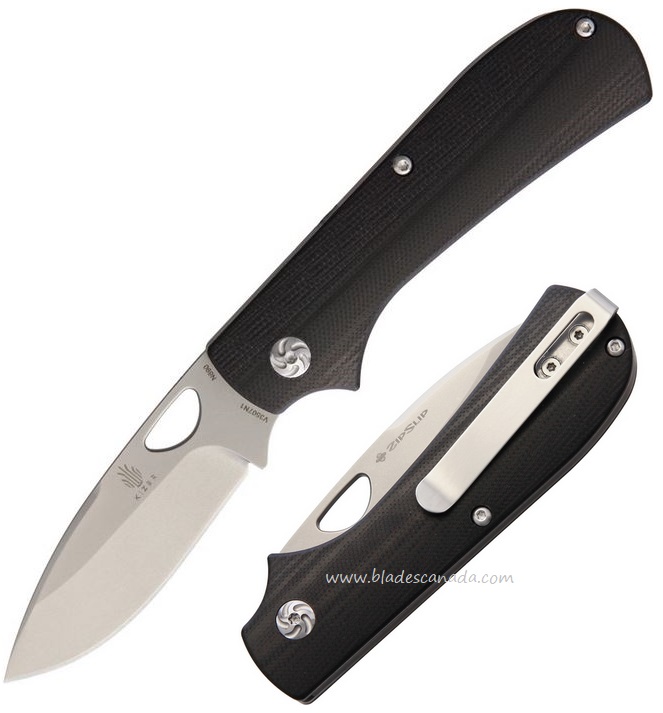 Kizer Vanguard Zipslip Slipjoint Folding Knife, N690, G10 Black, V3507N1