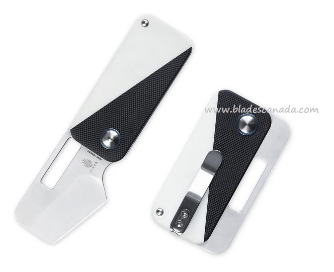 Kizer Walnut Tai Chi Mini Slipjoint Folding Knife, N690, G10 Black/White, V2592N1