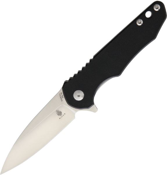 Kizer Vanguard Barbosa Flipper Folding Knife, VG10, G10 Black, V3487A1 - Click Image to Close