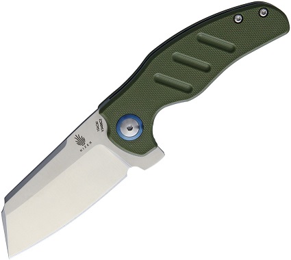 Kizer Vanguard Mini Sheepdog Folding Knife, 154CM, G10 Green, V3488C2