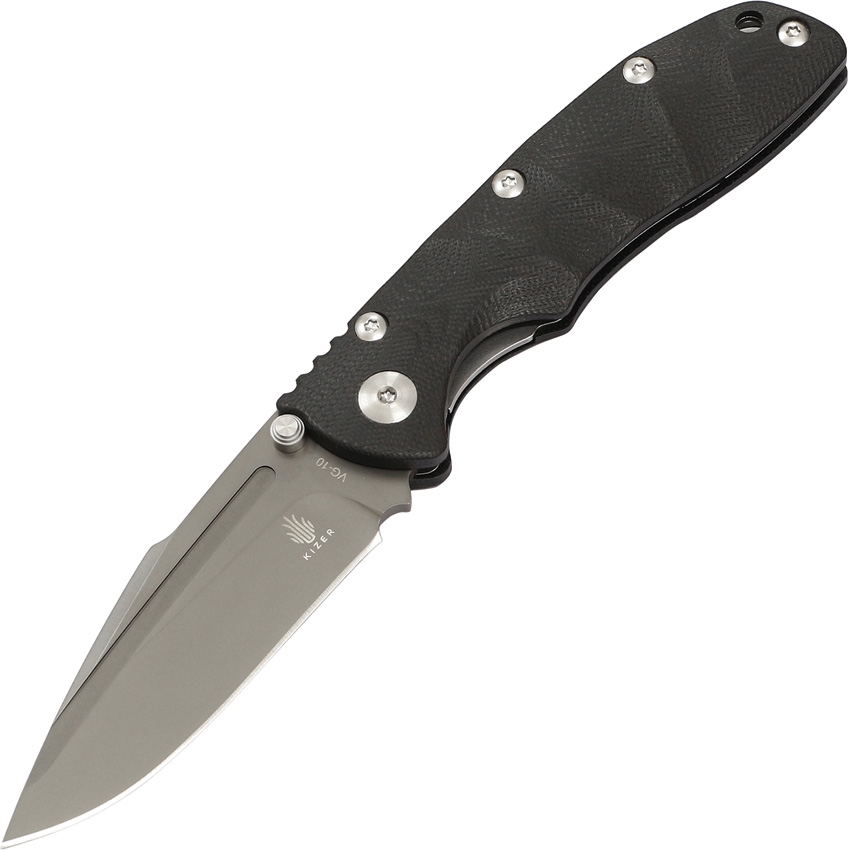 Kizer Vanguard Bolt A1 Folding Knife, VG10, G10 Black, V4412A1 - Click Image to Close