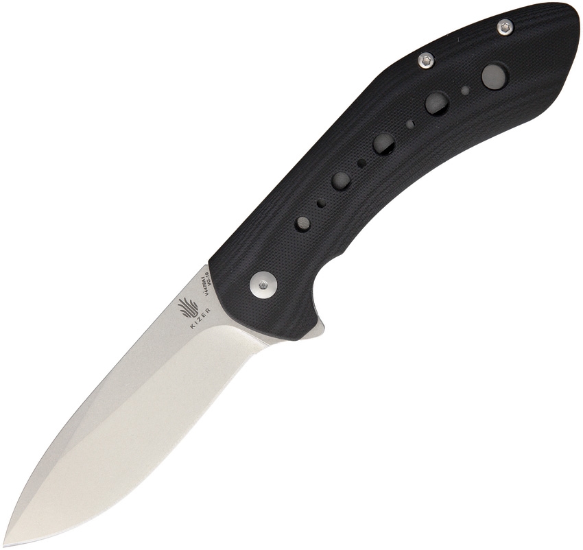 Kizer Vanguard Kala Folding Knife, VG10, G10 Black, V4479A1