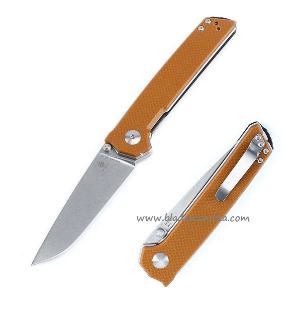 Kizer Vanguard Domin Folding Knife, VG10, G10 Brown, V4516A4 - Click Image to Close