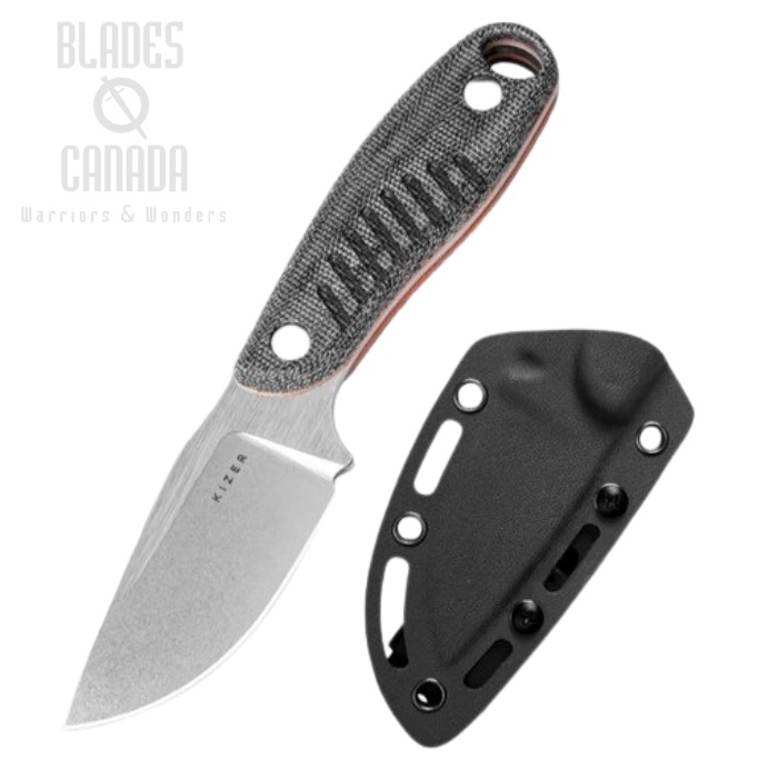 (image for) Kizer Hare Fixed Blade Knife, Nitro V, Micarta/G10 Handle, KI1077A2