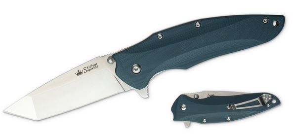 Kizlyar Zorg Flipper Folding Knife, AUS 8 Satin, G10 Handle, KK0224