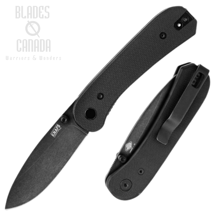 (image for) Knafs Lander 1 Folding Knife, D2 Black, G10 Black, 00066