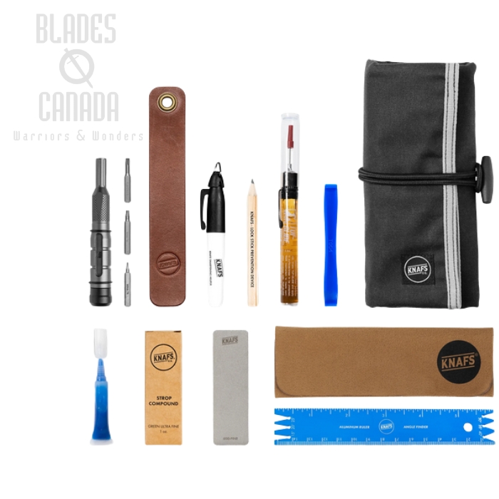 Knafs Loaded Tool Burrito 13-in-One Knife Maintenance Tool Kit, 00124 (image for) Knafs Loaded Tool Burrito 13-in-One Knife Maintenance Tool Kit, 00124