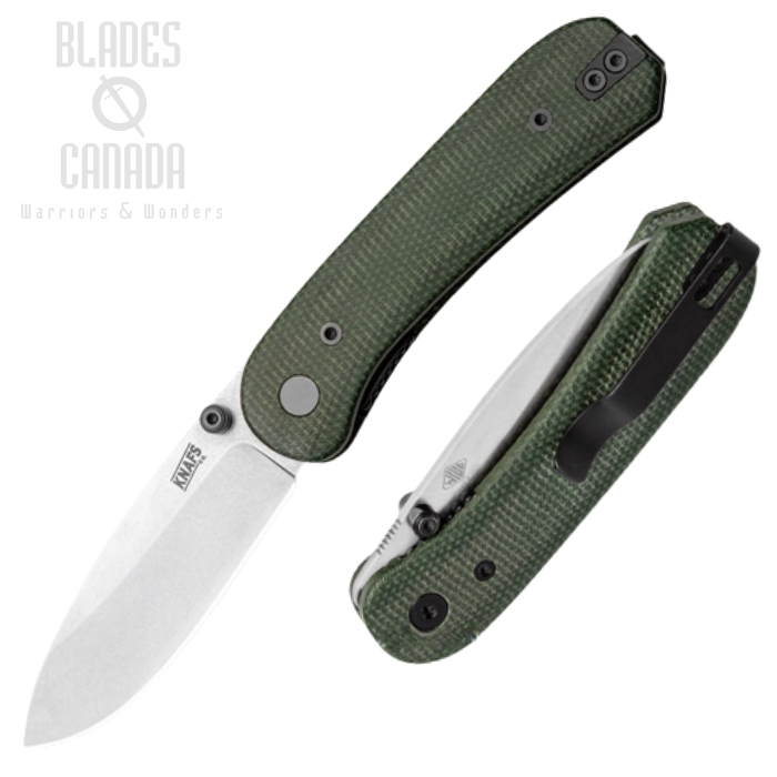 (image for) Knafs Lander 1 Folding Knife, 14C28N, Micarta Green, 00156
