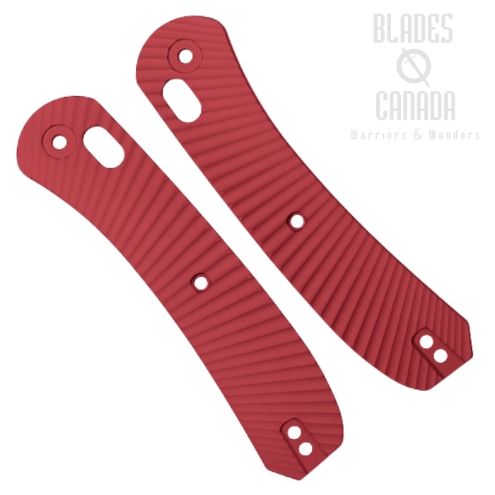 (image for) Knafs Lander 2 Knife Scales, Aluminum Solar Flare Red, 00297