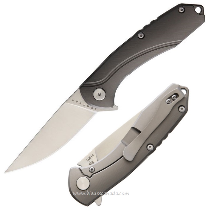 Komoran Flipper Framelock Knife, Titanium Handle, KO014 - Click Image to Close