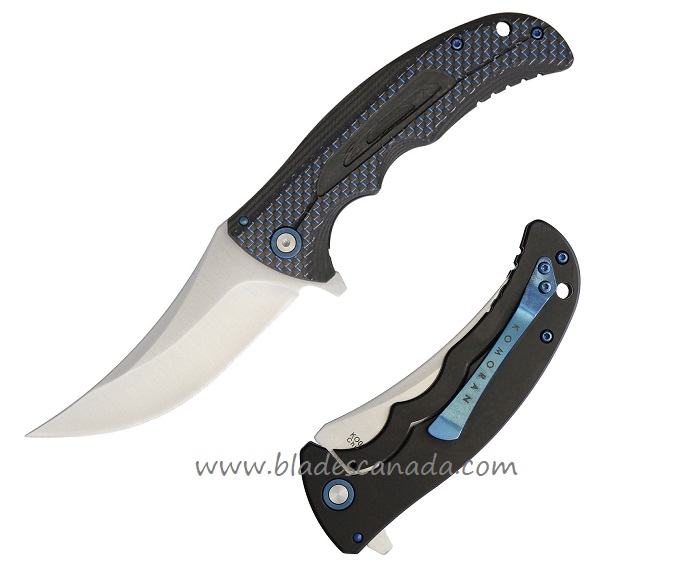 Komoran Flipper Framelock Knife, G10/Carbon Fiber, KO028 - Click Image to Close