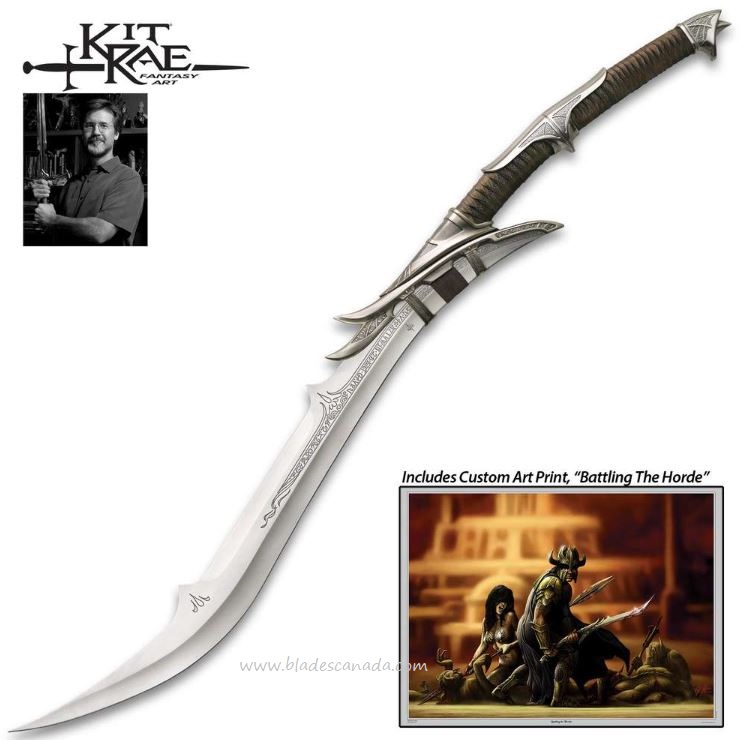 Kit Rae Mithrodin Sword, Leather Wrapped, KR0025