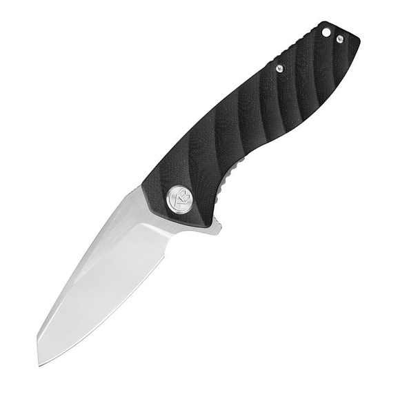 Kubey Flipper Folding Knife D2, G10 Sculpted Black, KU075