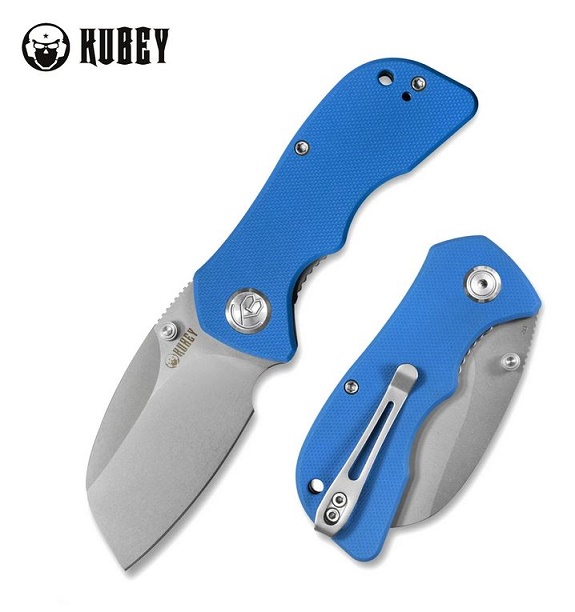 Kubey Karaji Folding Knife, D2 Sheepsfoot, G10 Blue, KU180C