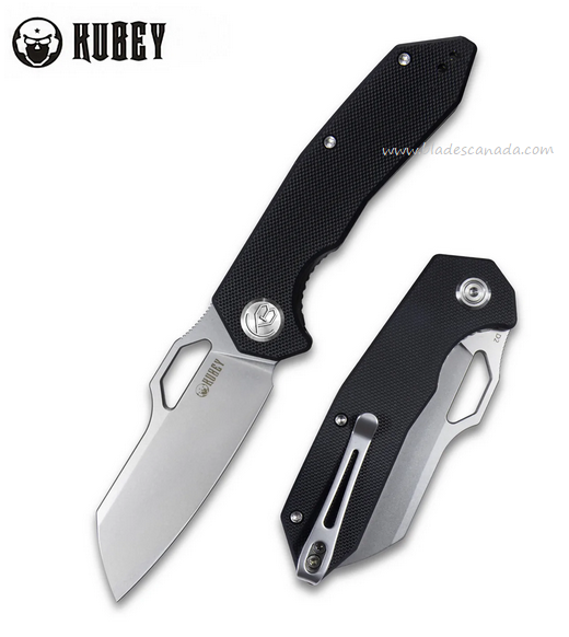 Kubey Coeus Folding Knife, D2 Steel, G10 Black, KU292