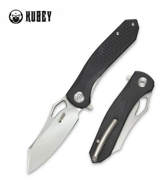 Kubey Drake Flipper Folding Knife, S30V, G10 Black, KU310A