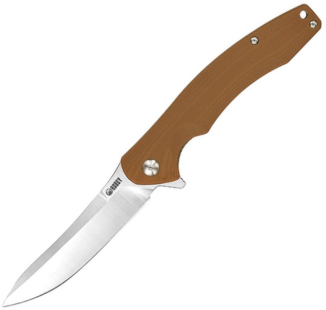Kubey Pretender Flipper Folding Knife, D2 Steel, G10 Brown, KU176
