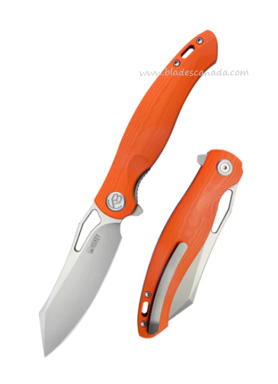 Kubey Drake Flipper Folding Knife, AUS10, G10 Orange, KU239G