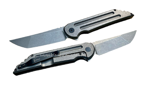 Hoback Kwaiback Flipper Framelock Knife, M390 SW, Titanium w/Fulllers