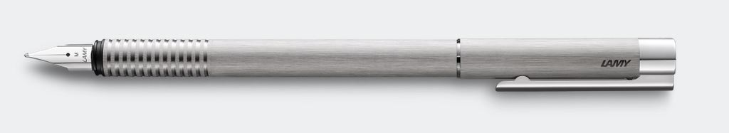 Lamy LOGO Fountain Pen - Brushed, Medium Nib - Click Image to Close