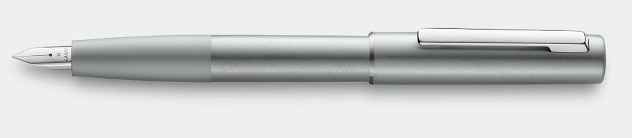 Lamy Aion Fountain Pen - Olive Silver Aluminum - Click Image to Close