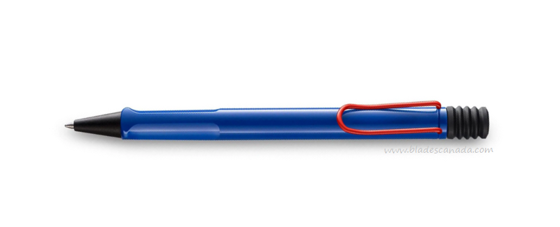 Lamy Safari Ballpoint Pen, Limited Edition, Blue with Red Clip, 214BLRD