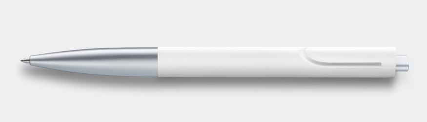 Lamy Noto Ballpoint Pen - White/Silver - Click Image to Close