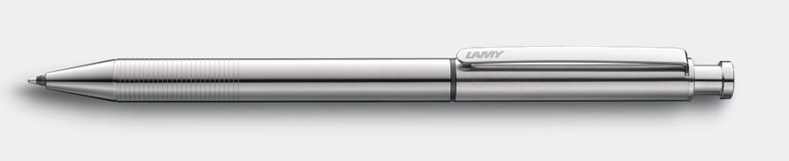 Lamy ST Twin Pen 2 in 1 - Stainless Steel - Click Image to Close