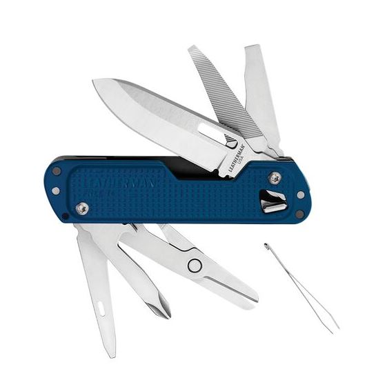 Leatherman FREE T4 Multitool - Navy Blue - Click Image to Close