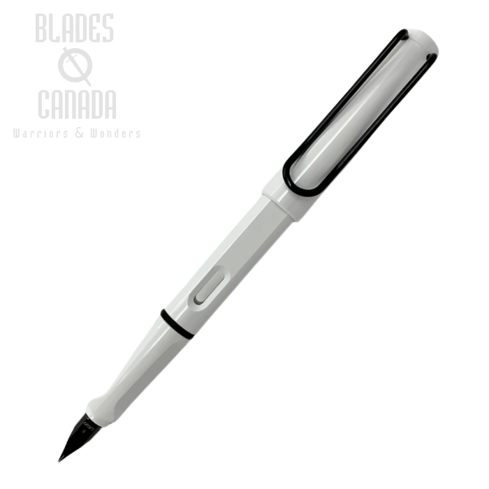 Lamy Safari Fountain Pen - White with Black Clip - Medium