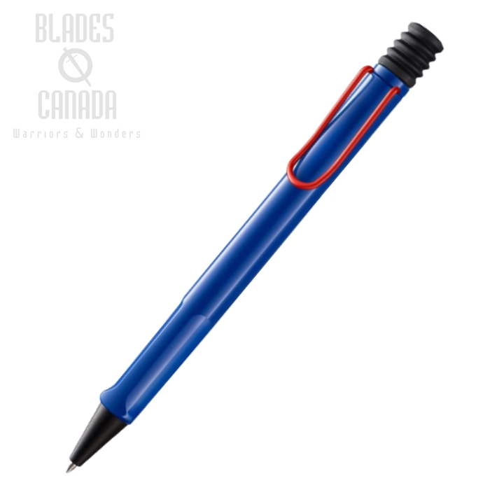 Lamy Safari Ballpoint Pen, Limited Edition, Blue with Red Clip, 214BLRD