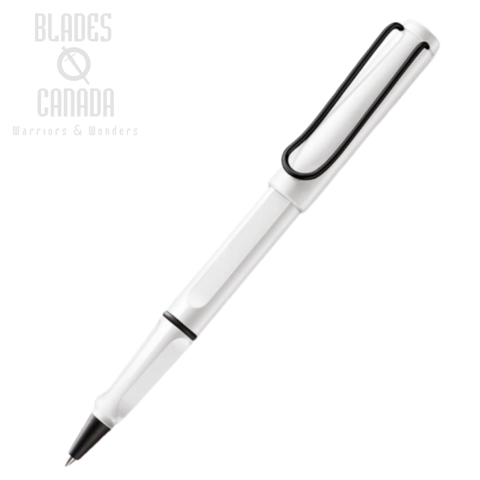 Lamy Safari Rollerball Pen, Ltd Edition, White with Black Clip, 319WHBK